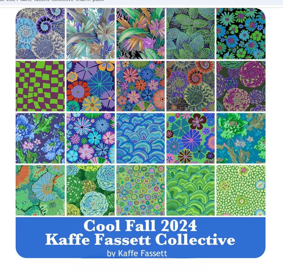 Kaffe Fassett Collective Charm Pack – Fall 2024 by FreeSpirit Fabrics