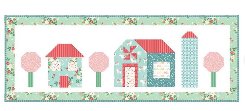 Homestead Runner and Pillow Pattern - Flamingo Toes
