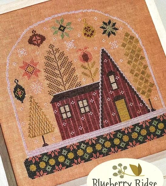 Pinetree Chalet Cross Stitch Pattern - Blueberry Ridge Design