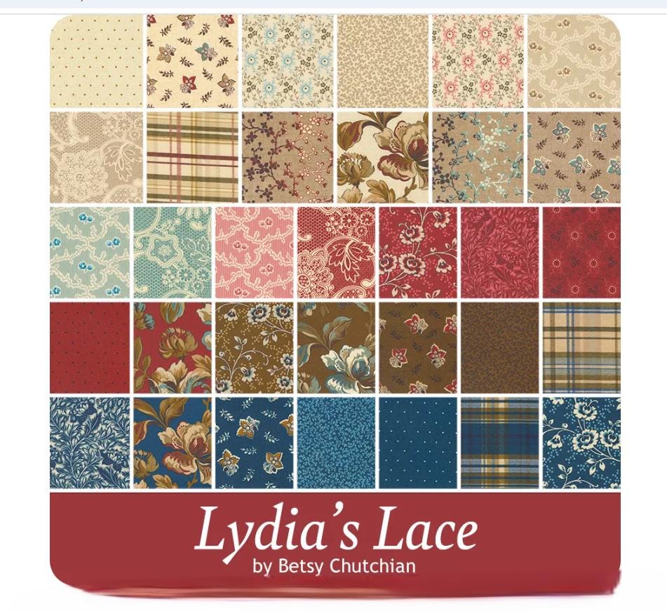Lydia's Lace Charm Pack – Betsy Chutchian - Moda Fabrics