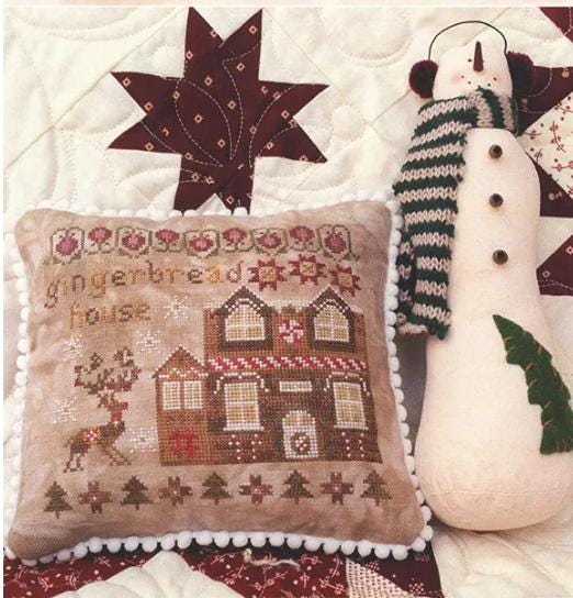 Gingerbread House Cross Stitch Pattern - Houses on Peppermint Lane Series