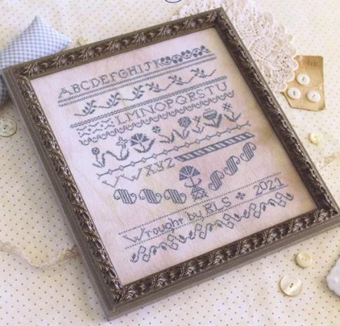 Floretta Sampler Cross Stitch Pattern - October House Fiber Arts