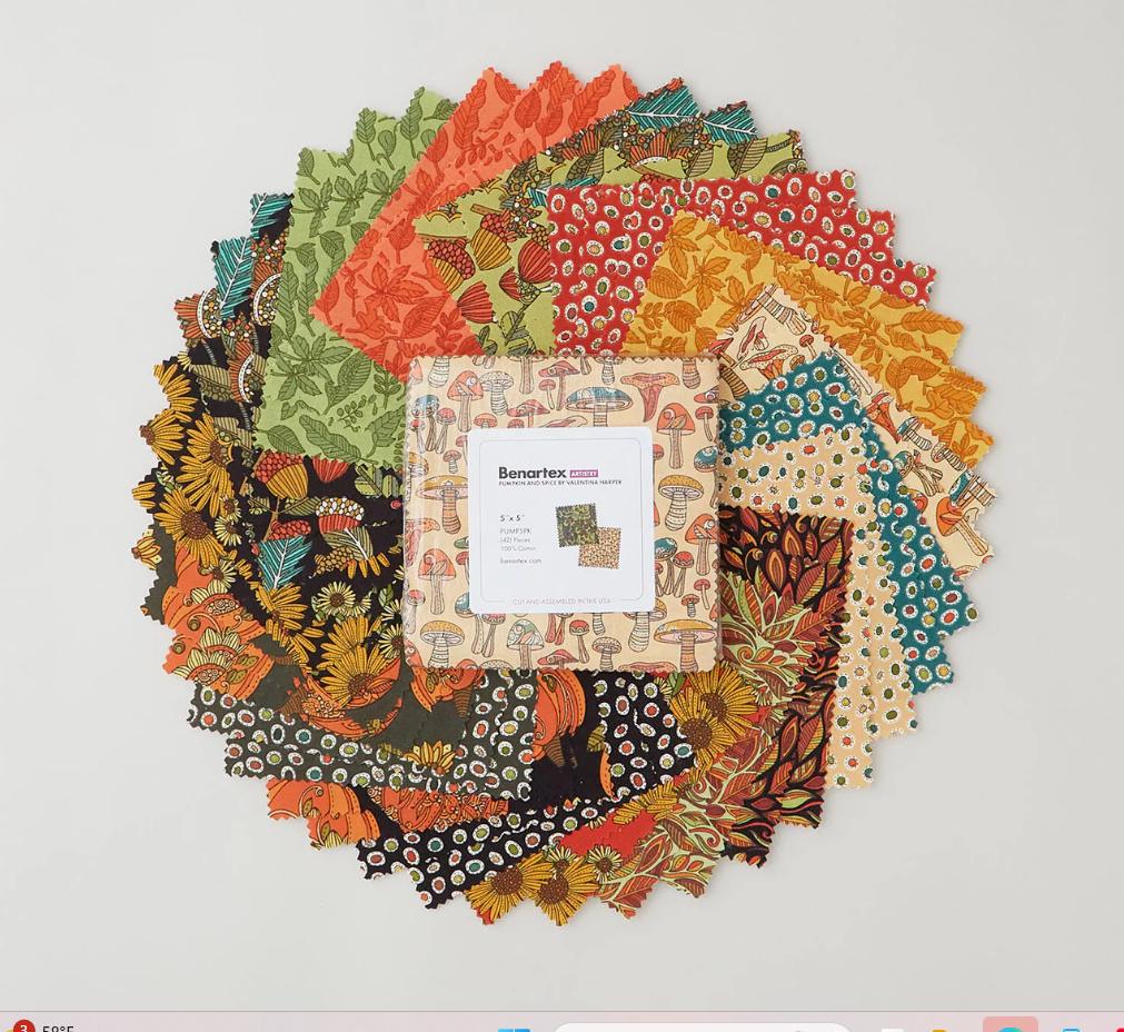 Pumpkin and Spice Charm Pack 42/pkg. - Valentina Harper - Benartex