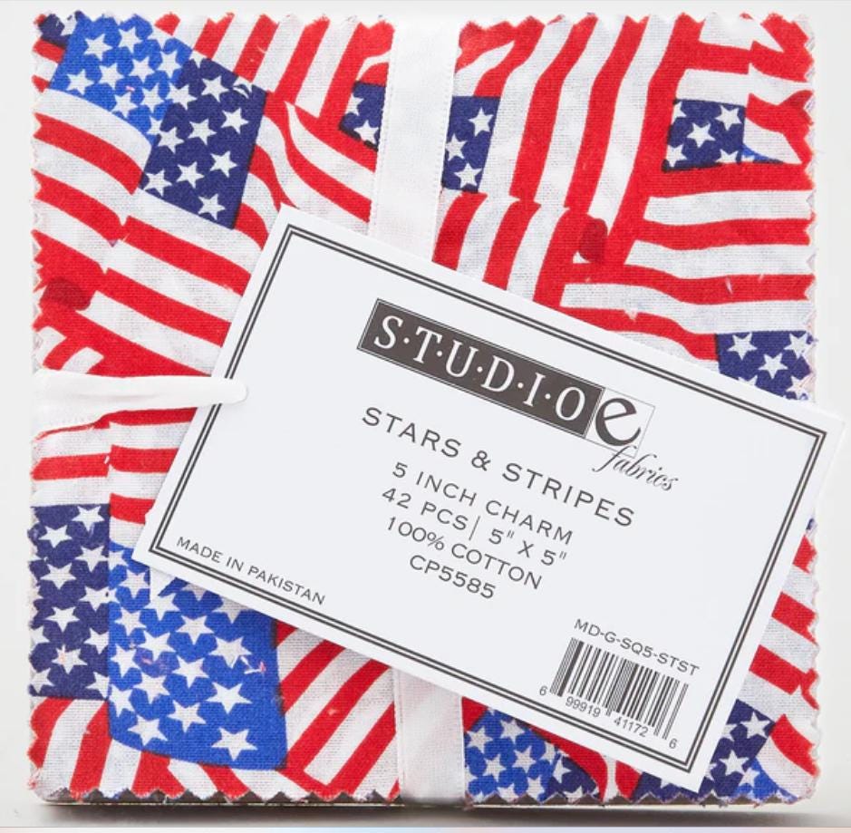 Stars and Stripes Charm Pack - Studio E