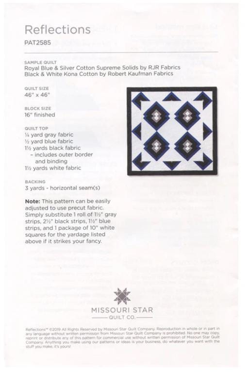 Reflections Quilt Pattern - Missouri Star