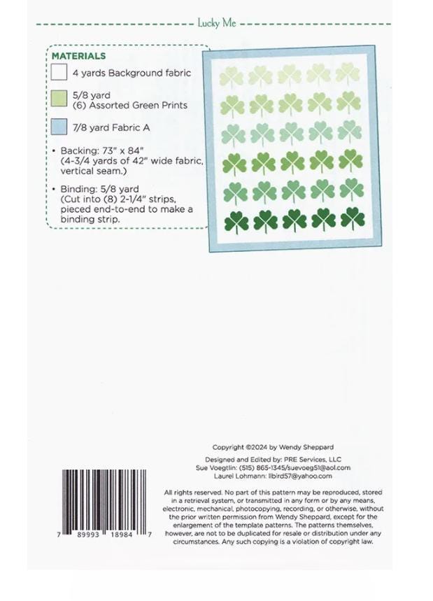 Lucky Me Quilt Pattern - Wendy Sheppard