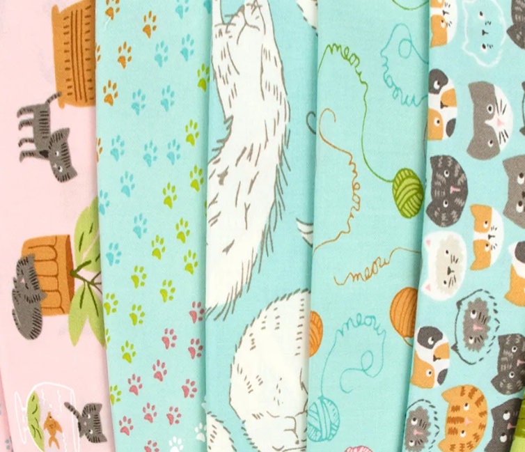 Here Kitty Kitty Charm Pack - Stacy Iest Hsu - Moda Fabrics