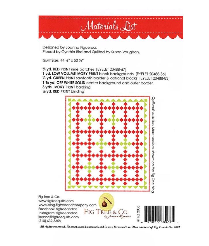 Pomegranate & Pine Quilt Pattern - Fig Tree Quilts