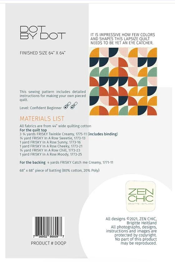 Dot by Dot Quilt Pattern - Zen Chic
