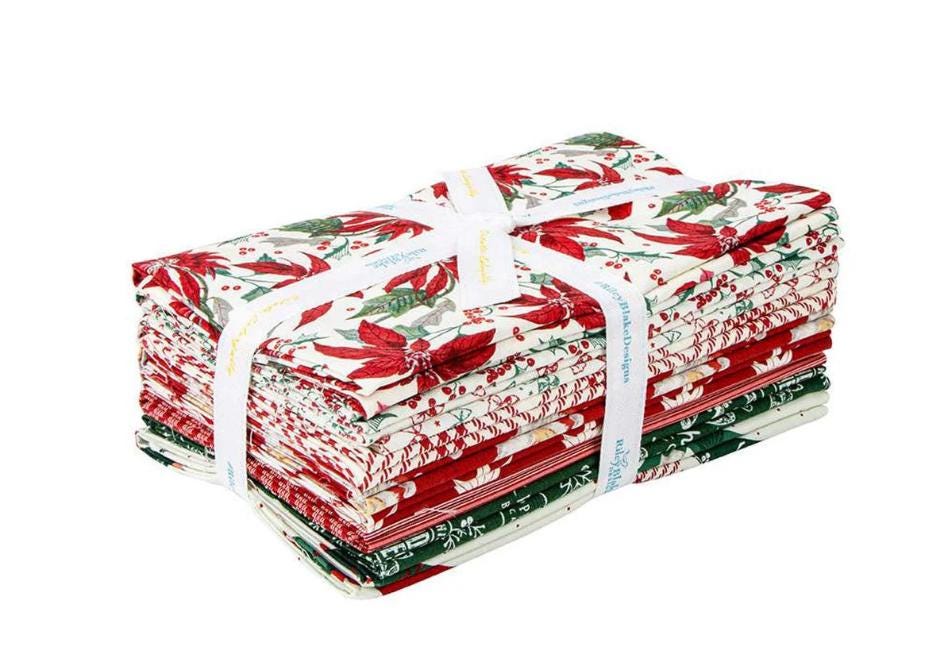 Merry Little Christmas Cream 1 Yard Bundle 9/pkg. - My Minds Eye - Riley Blake Designs