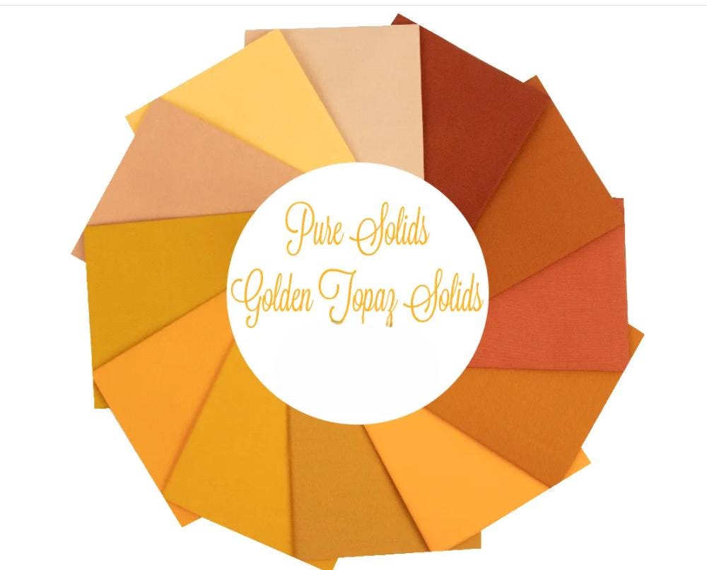 Pure Solids Golden Topaz Fat Quarter Bundle 12/pkg. - Art Gallery Fabrics