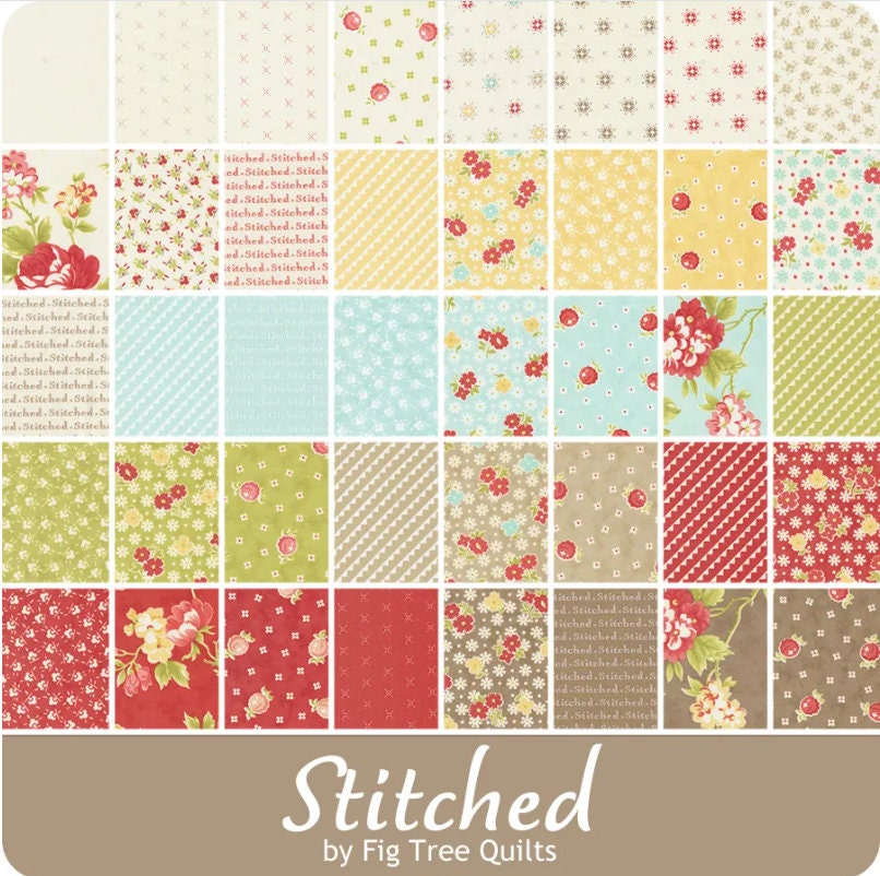 Stitched Mini Charm Pack - Fig Tree Quilts - Moda Fabrics