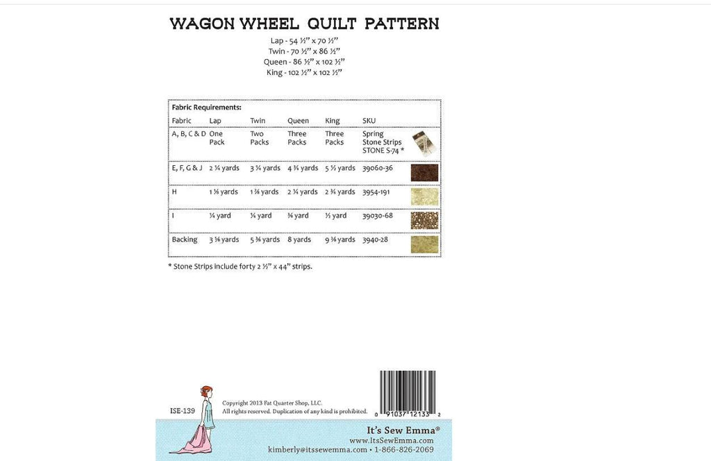 Wagon Wheel Quilt Pattern - It's Sew Emma