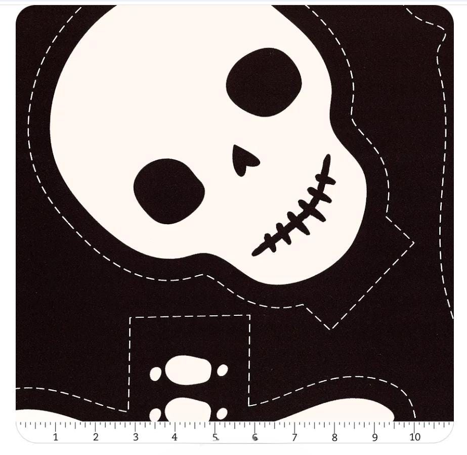 Hey Pumpkin - Mr. Bones Jr. Panel - My Mind's Eye - Riley Blake Designs