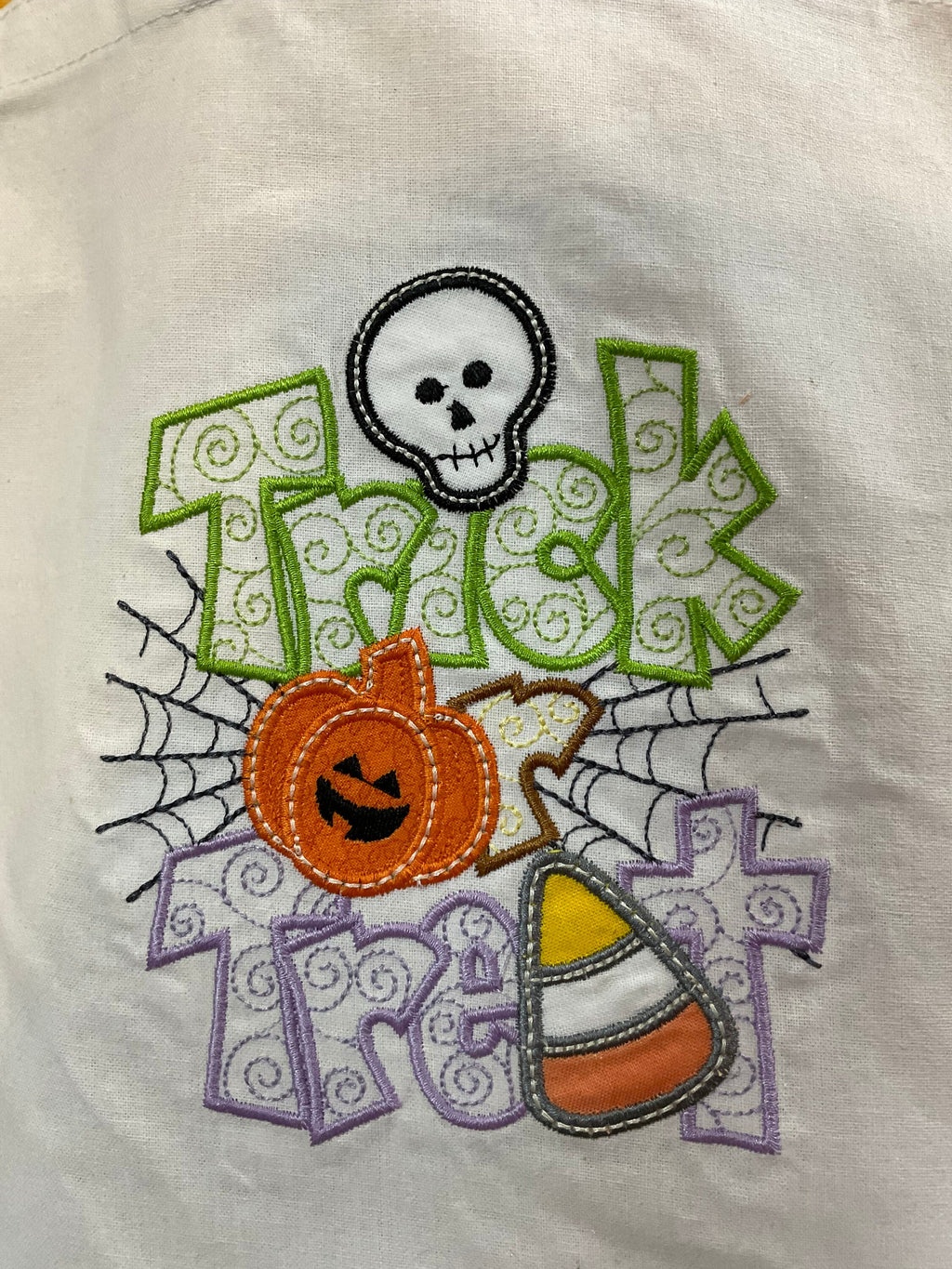 Embroidered Halloween Trick or Treat Bags/Gift Bags by Jo