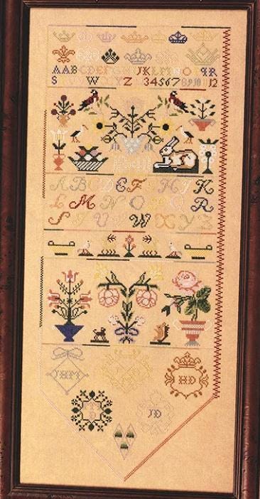 Crown Sampler 1840 Cross Stitch Pattern - Jeannette Douglas Designs