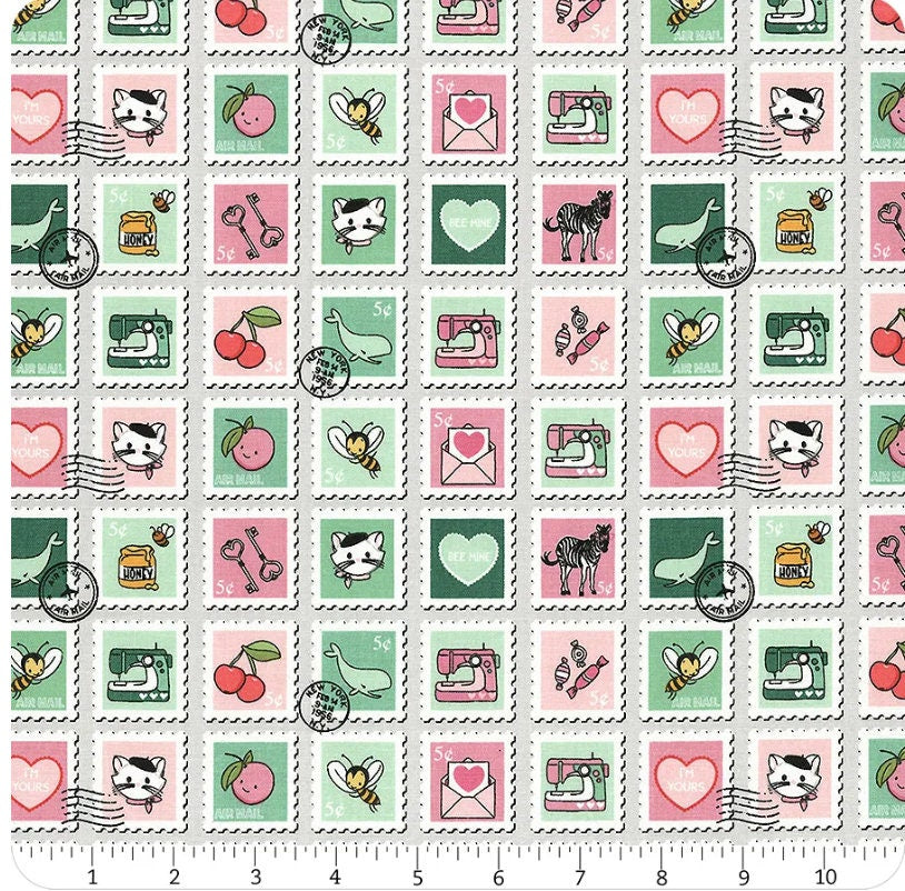 Mint For You Gray Fabric by the yard - Melissa Mortenson - Riley Blake Designs