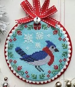 Christmas Bird Trio Cross Stitch Pattern - Misty Pursel - Luminous Fiber Arts