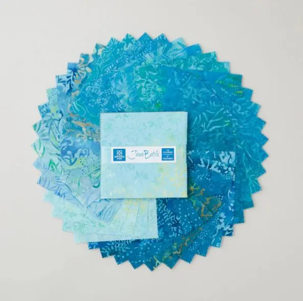 Java Batiks Turquoise Charm Pack 42 pcs. — Maywood Studio