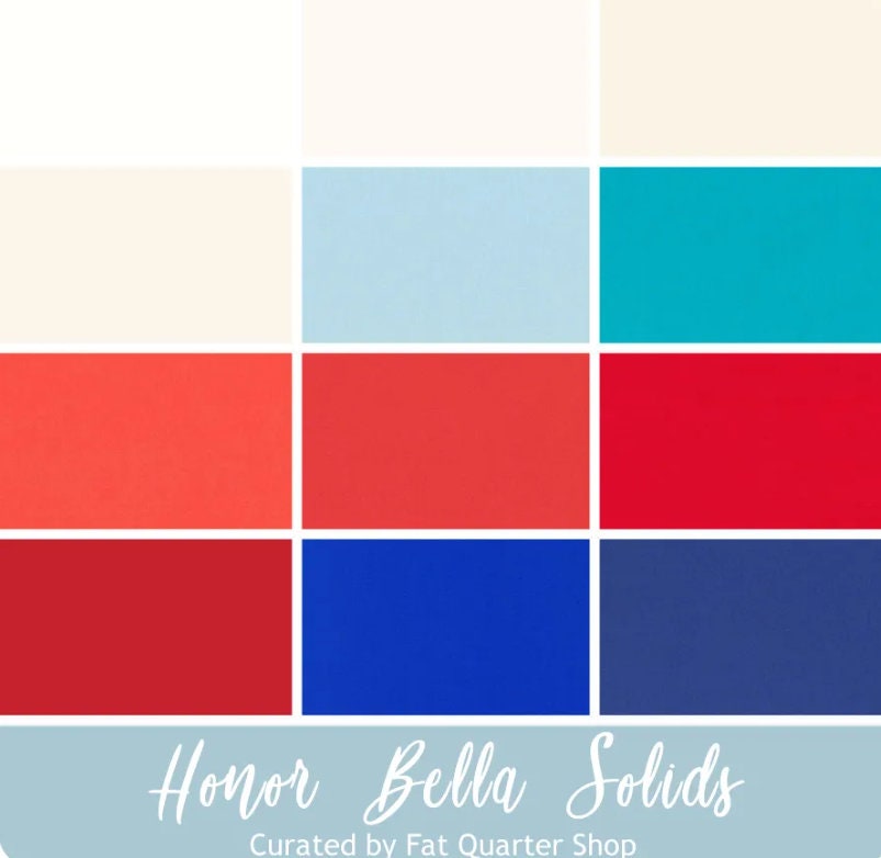 Honor Bella Solids Fat Quarter Bundle: Moda Fabrics, 12/pkg
