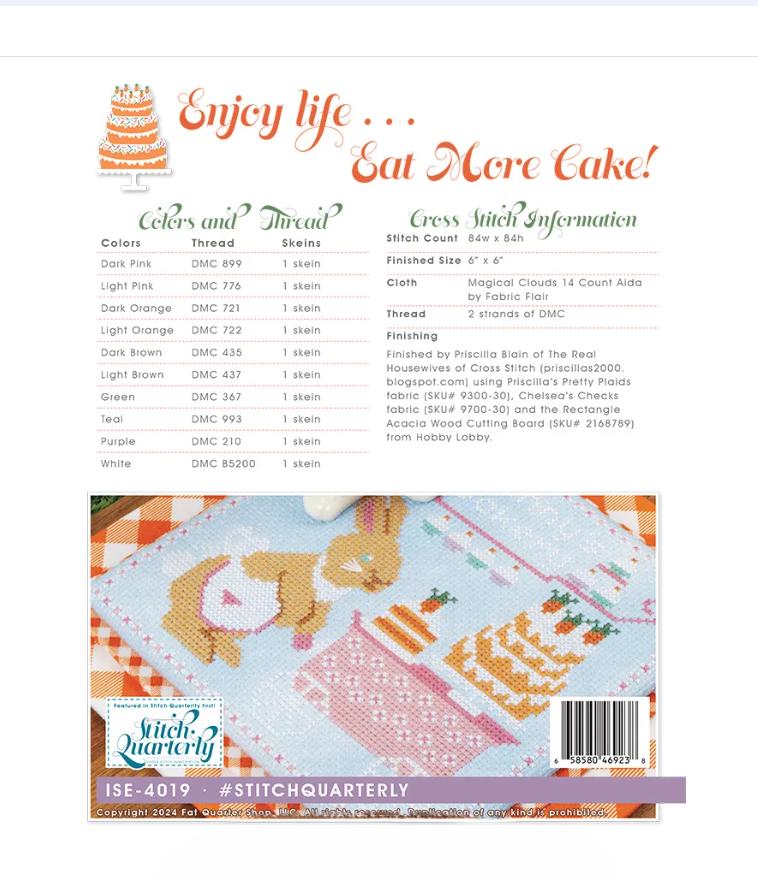 Bunny's Bakery Cross Stitch Pattern -It's Sew Emma