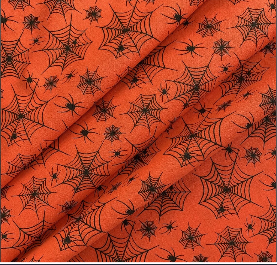 Bewitched Spider Web Glitter Halloween Yardage – Fabric Traditions