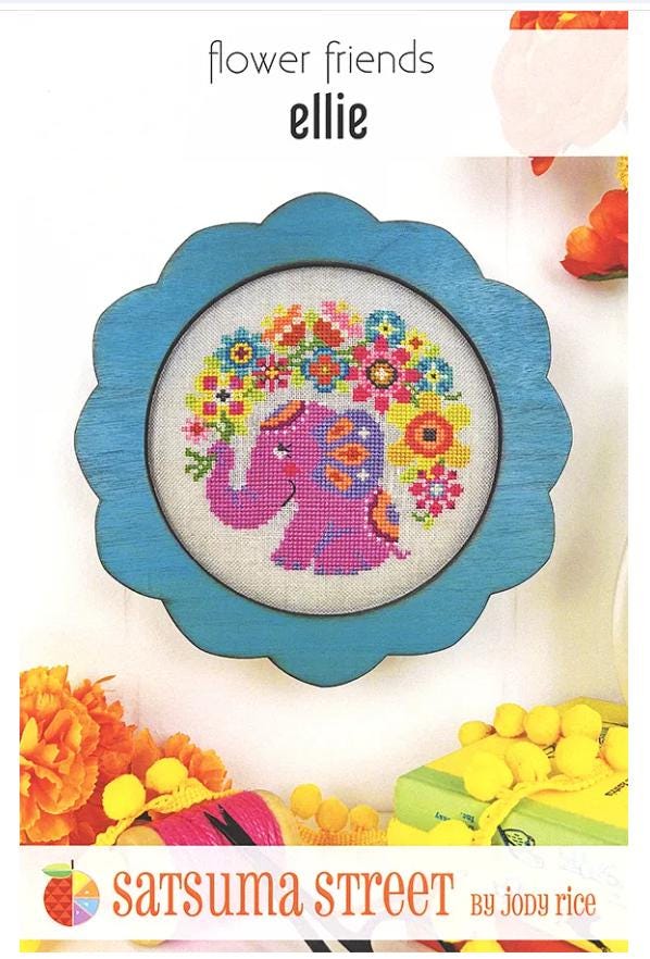 Ellie Flower Friends Series Cross Stitch Pattern - Satsuma Street