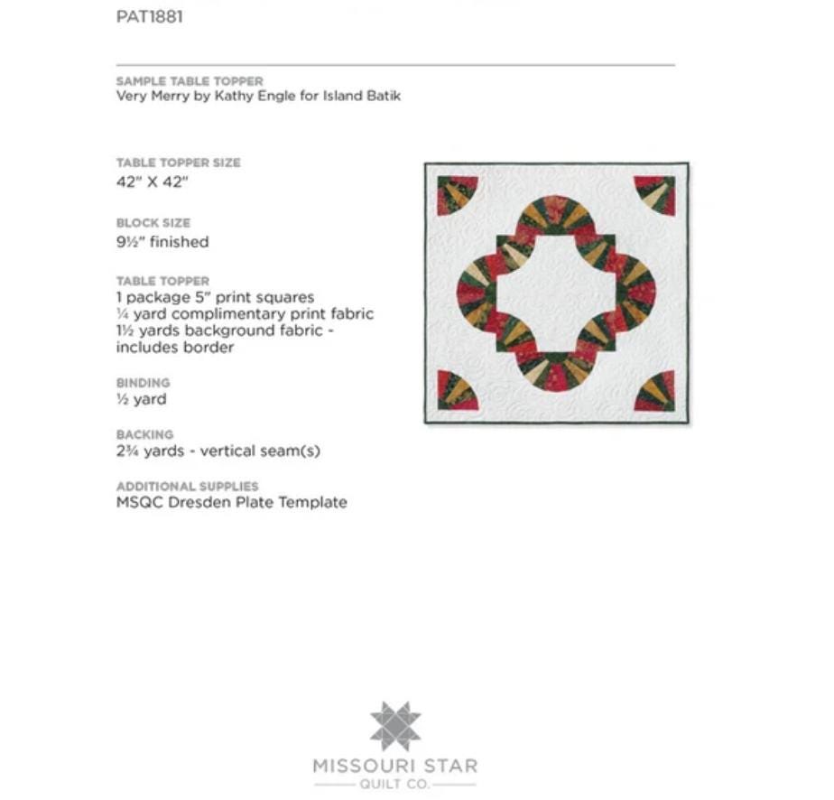 Fancy Fan Table Topper Pattern - Missouri Star