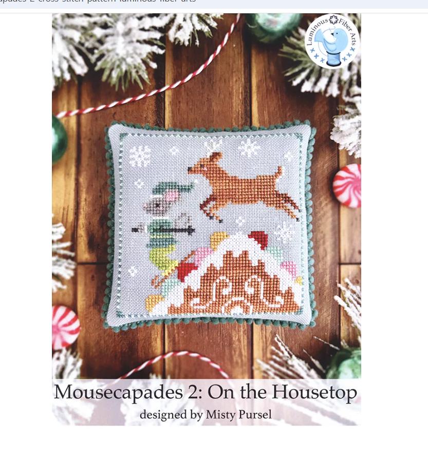 On the Housetop Mousecapades 2 Cross Stitch Pattern - Luminous Fiber Arts