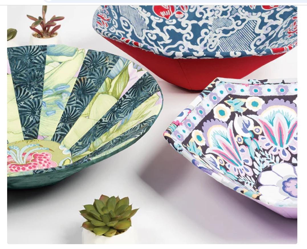 Round Fabric Art Bowls  Book - Kirsten Fisher - C&T Publishing