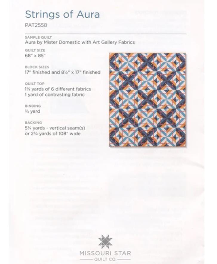 Strings of Aura Quilt Pattern - Matthew Boudreaux - Missouri Star