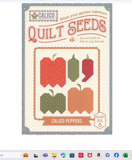 Calico Quilt Seeds Peppers Quilt Pattern - Lori Holt - Bee in my Bonnet