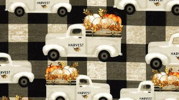 Happy Fall Multi Truck Fabric - Beth Albert -  3 Wishes Fabric