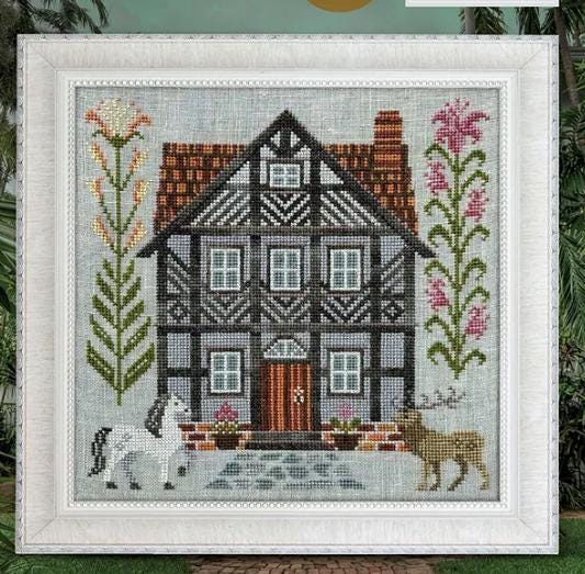Tudor-style House - Fabulous House Series Cross Stitch Pattern - Cottage Garden Samplings