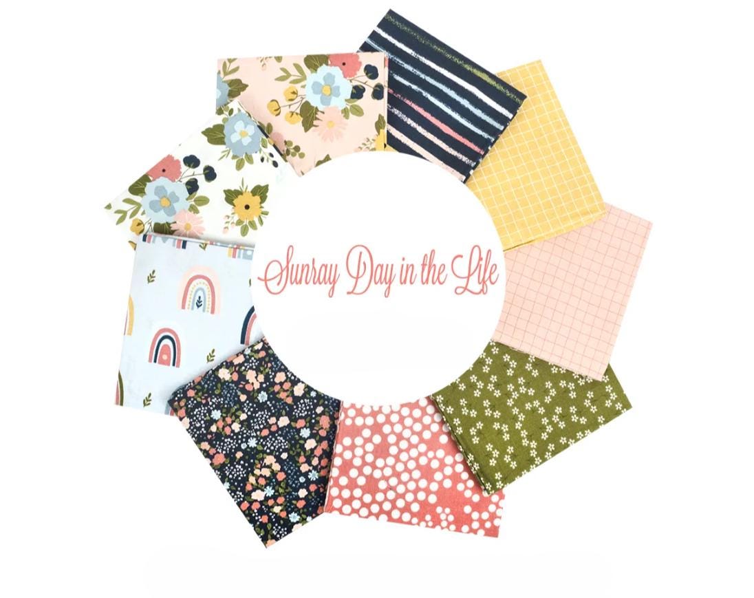 Sunray Day in the Life Fat Quarter Bundle 9/pkg. - Echo Park - Riley Blake Designs