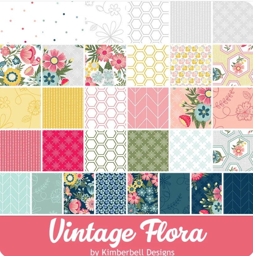 Vintage Flora Charm Pack - Kimberbell Designs- Maywood Studio