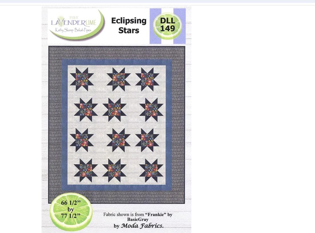 Eclipsing Stars Quilt Pattern - Lavender Lime Designs