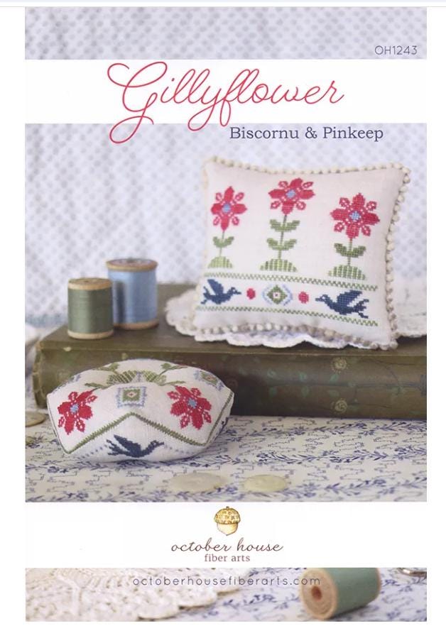Gillyflower Cross Stitch Pattern - October House Fiber Arts