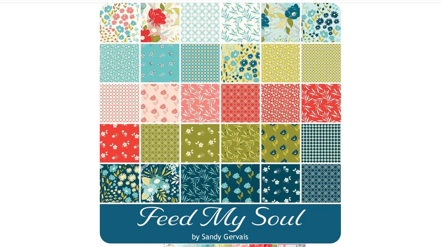 Feed My Soul Charm Pack 42/pkg.- Sandy Gervais - Riley Blake Designs