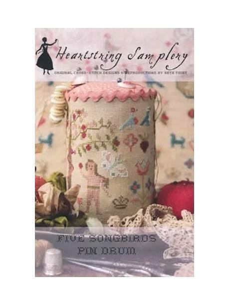 Five Songbirds Cross Stitch Pattern - Heartstring Samplery