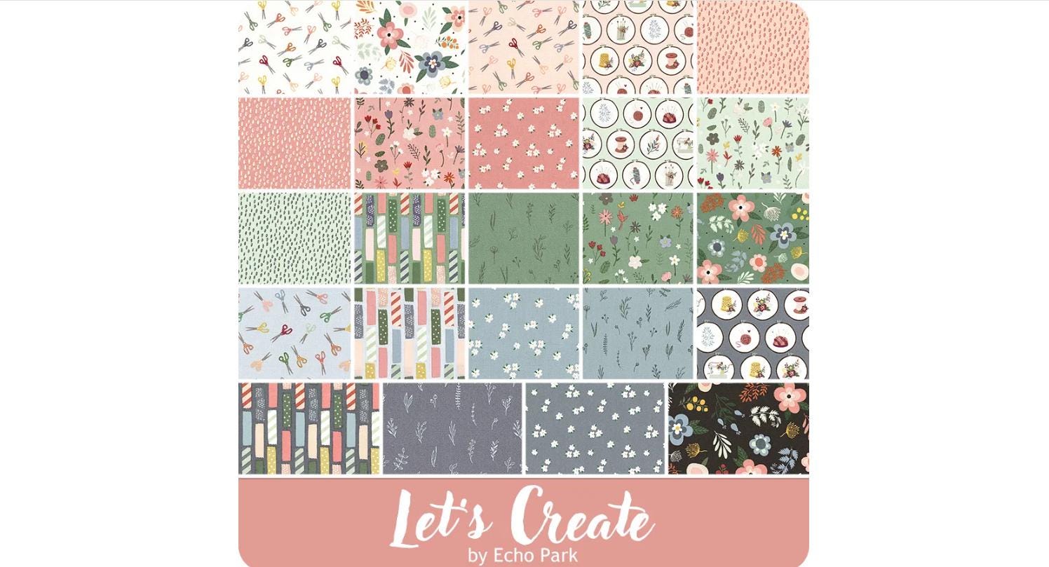 Let's Create Charm Pack 42/pkg. - Echo Park- Riley Blake Designs