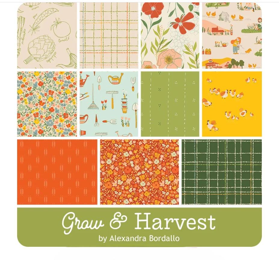Grow and Harvest Layer Cake - Alexandra Bordallo - Art Gallery Fabrics