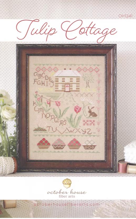 Tulip Cottage Cross Stitch Pattern - October House Fiber Arts