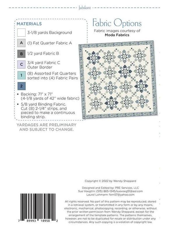 Jubilant Quilt Pattern - Wendy Sheppard