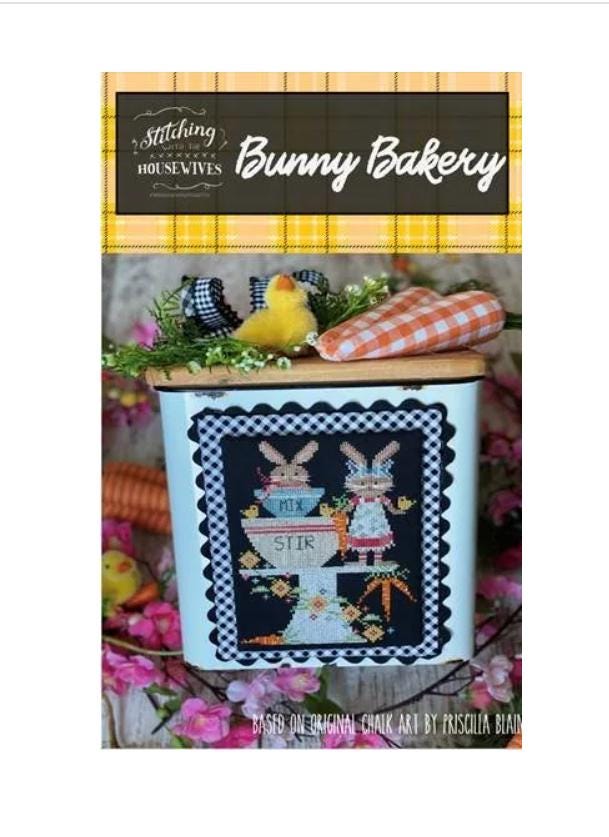 Bunny Bakery Cross Stitch Pattern - Stitching with the Housewives Up on a Pedestal