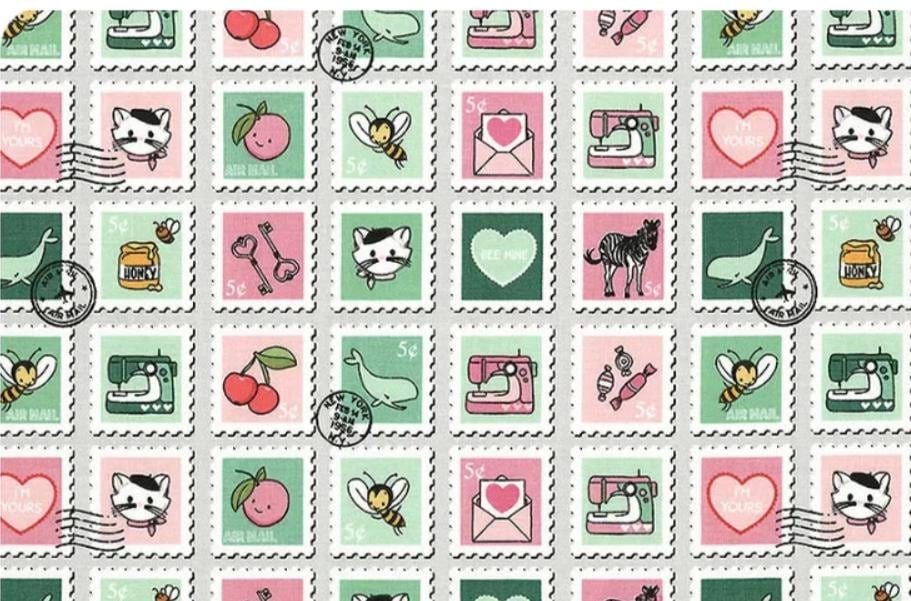 Mint For You Gray Fabric by the yard - Melissa Mortenson - Riley Blake Designs