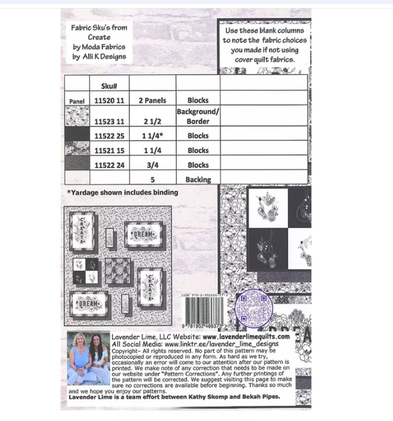 Dreamers Quilt Pattern - Lavender Lime Designs