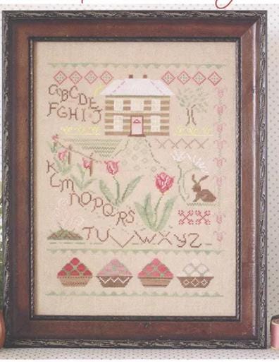 Tulip Cottage Cross Stitch Pattern - October House Fiber Arts