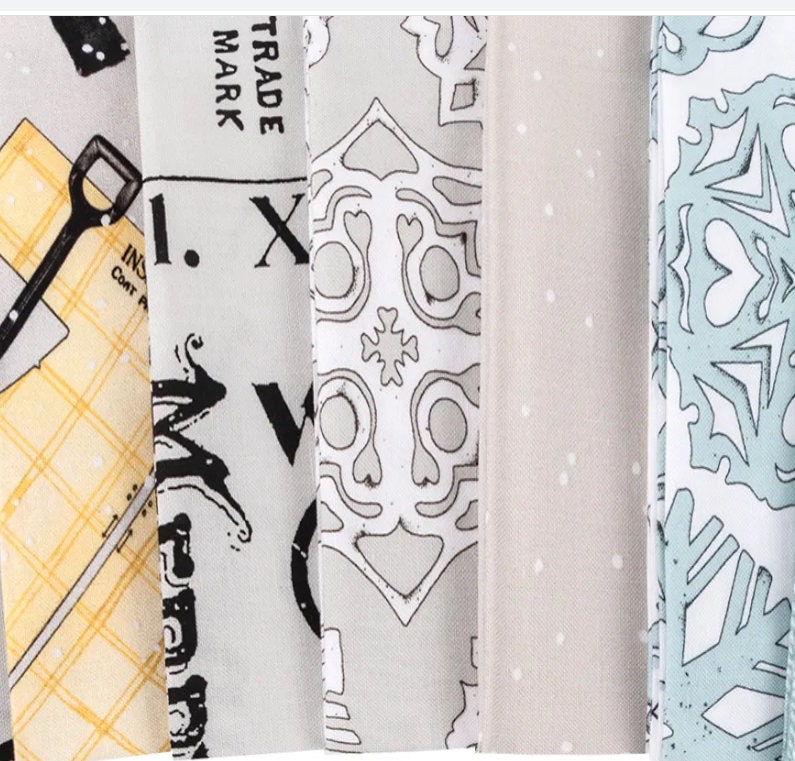 White As Snow Charm Pack - J. Wecker Frisch - Riley Blake Designs
