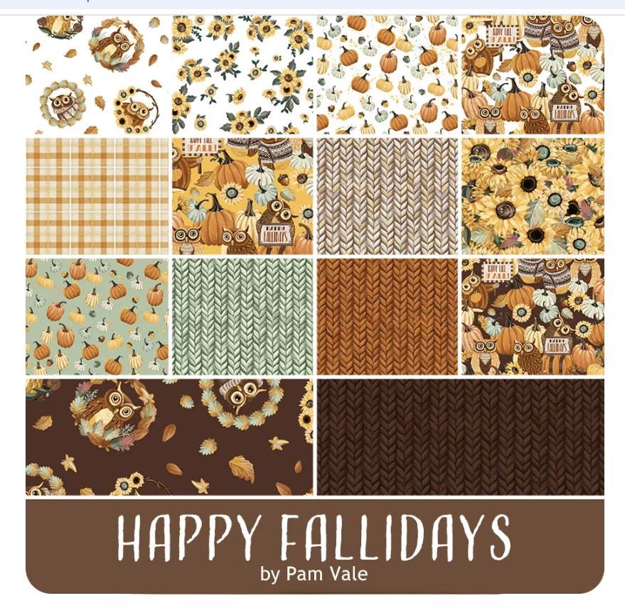 Happy Fallidays Fat Quarter Bundle 14/pkg. - Pam Vale - Camelot Fabrics